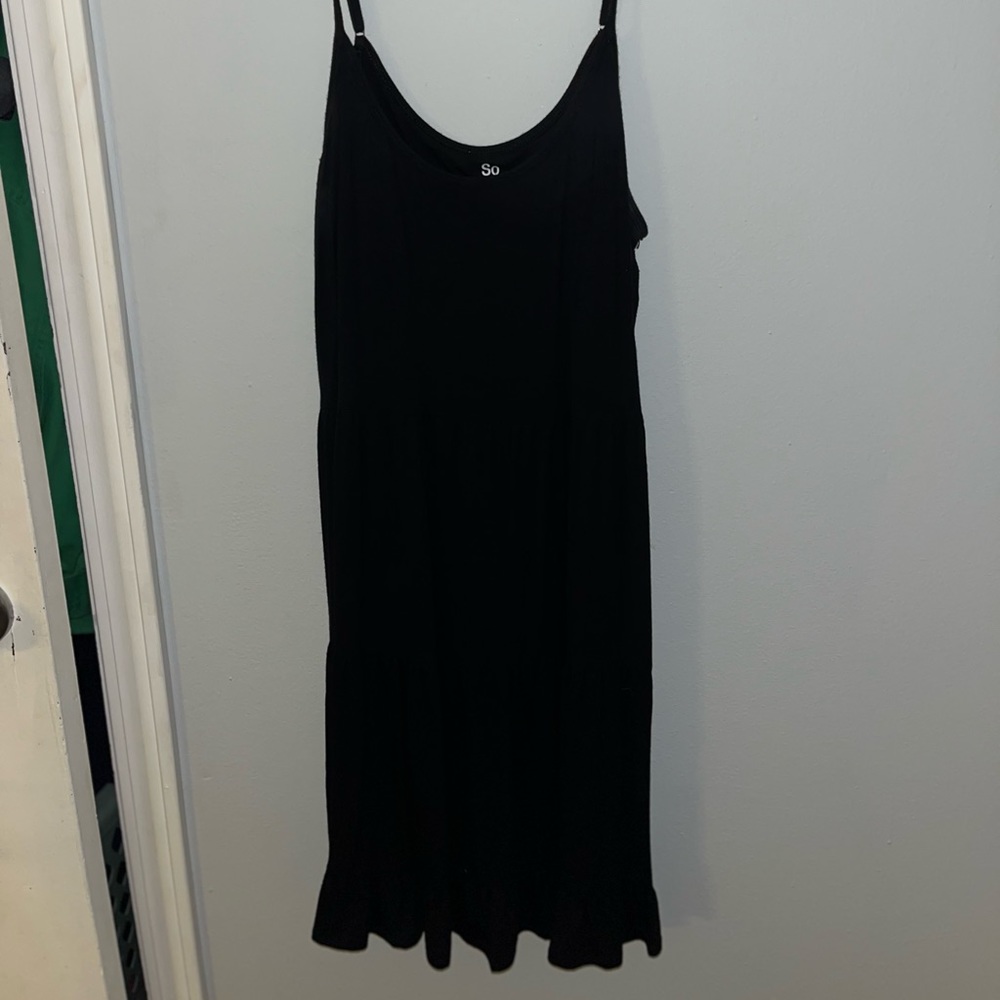 Black tee dress- straps